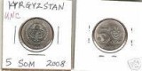 Bnk mnd Kyrgyzstan 5 som 2008 unc, Asia