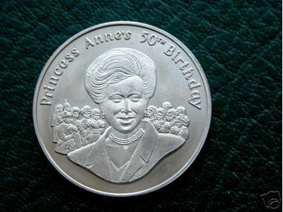 bnk mnd Tristan da Cunha 50 pence (2000) unc , Printesa Anne foto