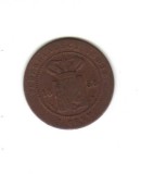 bnk mnd Indiile Olandeze de Est ( Indonezia ) 1 cent 1858
