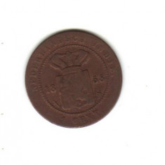 bnk mnd Indiile Olandeze de Est ( Indonezia ) 1 cent 1858