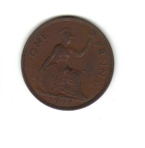 bnk mnd Marea Britanie Anglia 1 penny 1937
