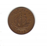 Bnk mnd Marea Britanie Anglia 1/2 penny 1962 corabie, Europa
