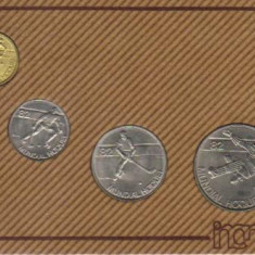 bnk mnd Portugalia set 4 monede 1983 , CM de hochei pe rotile