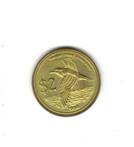 bnk mnd Keeling si Cocos 2 $ 2004 unc , pasare