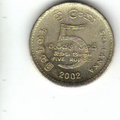 bnk mnd Sri Lanka 5 rupii 2002 unc