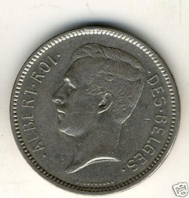 bnk mnd Belgia 5 franci 1930