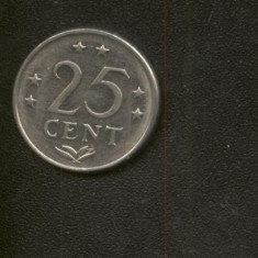 bnk mnd Antilele Olandeze 25 centi 1979 unc
