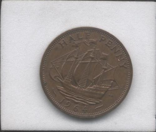 bnk mnd Marea Britanie Anglia 1/2 penny 1964