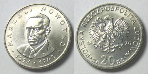 bnk mnd Polonia 20 zloti 1975 Nowotko , xf