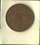 Bnk mnd Australia 1 penny 1960 , cangur, Australia si Oceania