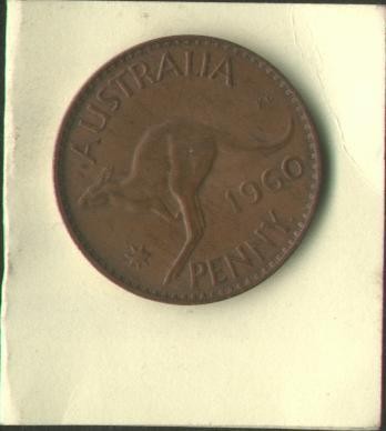 bnk mnd Australia 1 penny 1960 , cangur