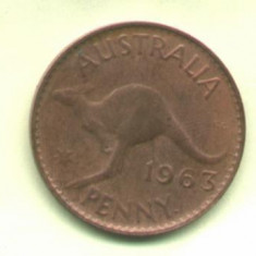 bnk mnd Australia 1 penny 1963 , cangur
