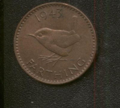 bnk mnd Marea Britanie Anglia farthing 1943 pasare foto