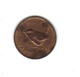 bnk mnd Marea Britanie Anglia farthing 1948 pasare