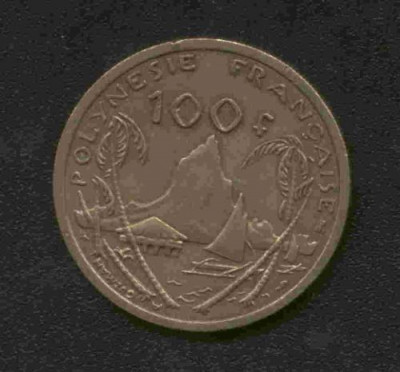 bnk mnd Polinezia Polinesia franceza 100 franci 2003 aunc foto