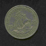 Bnk mnd East Caribbean States 25 cents 1981 vf, America Centrala si de Sud