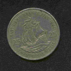 bnk mnd East Caribbean States 25 cents 1981 vf