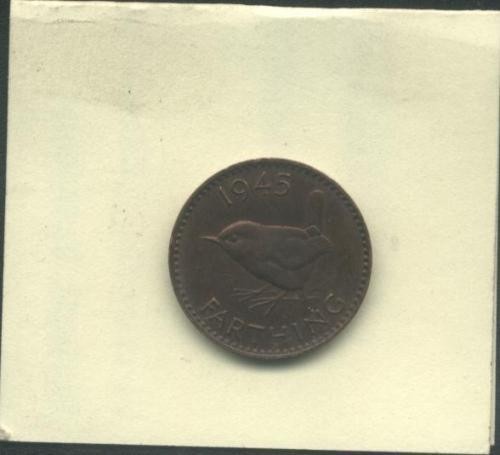 bnk mnd Marea Britanie Anglia farthing 1945 pasare