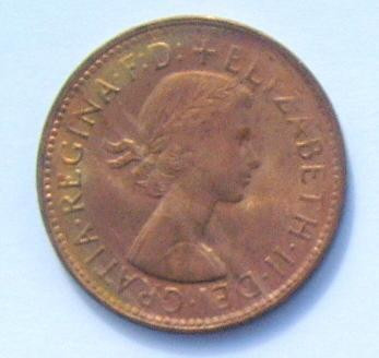 bnk mnd Australia 1 penny 1961 , cangur foto