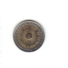 bnk mnd Argentina 1 peso 1996 xf , bimetal