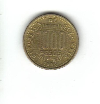 bnk mnd Columbia 1000 pesos 1996 foto