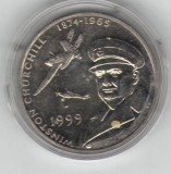 bnk mnd Tristan da Cunha 50 pence 1999 unc , Winston Churchill