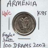 bnk mnd Armenia 100 dram 2003 UNC