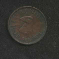 bnk mnd Lundy Island half puffin 1929 , moneda ORIGINALA