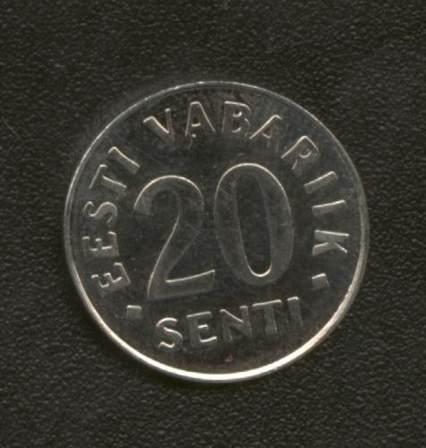 bnk mnd Estonia 20 senti 1997 aunc