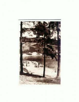 CP121-48 Slanic Prahova -Plaja -sepia -RPR -datata 1952 foto
