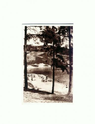 CP121-48 Slanic Prahova -Plaja -sepia -RPR -datata 1952