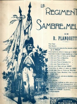 143 Partitura - ,,Le regiment de Sambre &amp;amp;amp; Meuse foto