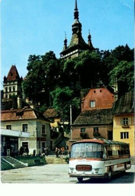 CP55-18-Sighisoara-Vedere spre cetate(1973) foto