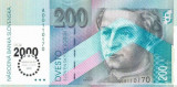 SLOVACIA █ bancnota █ 200 Korun █ 1995 / 2000 █ COMEMORATIV MILENIU █ P-37 █ UNC