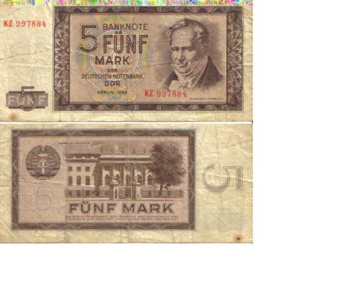 ***Bancnota de 5 marci R.D.G. - 1964***