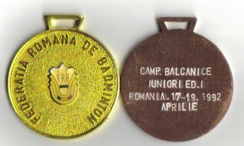 *** Medalii ale Asociatiei Romane de Badminton - 1992***