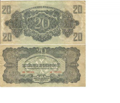 ***Bancnota de 20 pengo - 1944*** foto