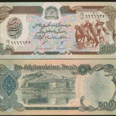 bnk bn Afghanistan Afganistan 500 afghanis 1991 unc