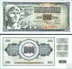 bnk bn iugoslavia 1000 dinari 1978 unc foto