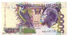 bnk bn Sao Tome si Principe 5000 dobras 1996 unc foto