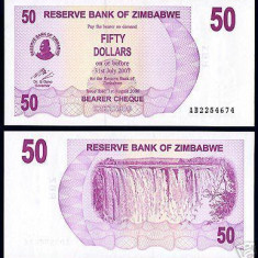 bnk bn Zimbabwe 50 $ 2006 unc