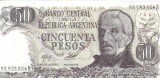 bnk bn Argentina 50 pesos 1976-78 unc , 301b