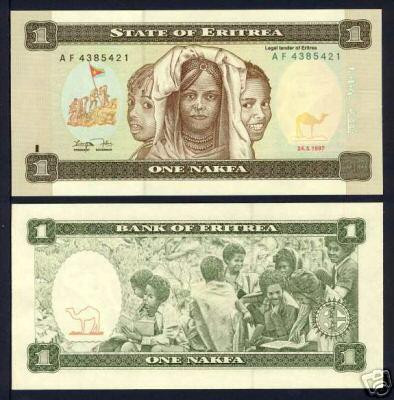 bnk bn Eritrea 1 nafka 1997 unc bnk bn Eritrea 1 nafka 1997 unc