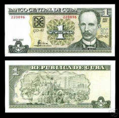 bnk bn cuba 1 PESO 2003 unc, JOSE MARTI foto