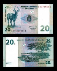 bnk bn Congo 20 centimes 1997 necirculata