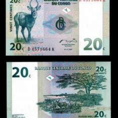 bnk bn Congo 20 centimes 1997 necirculata