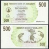 Bnk bn Zimbabwe 500 $ 2006 unc
