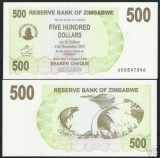 bnk bn Zimbabwe 500 $ 2006 unc