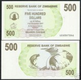 Bnk bn Zimbabwe 500 $ 2006 unc