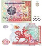 Bnk bn Uzbekistan 500 som 1999 unc